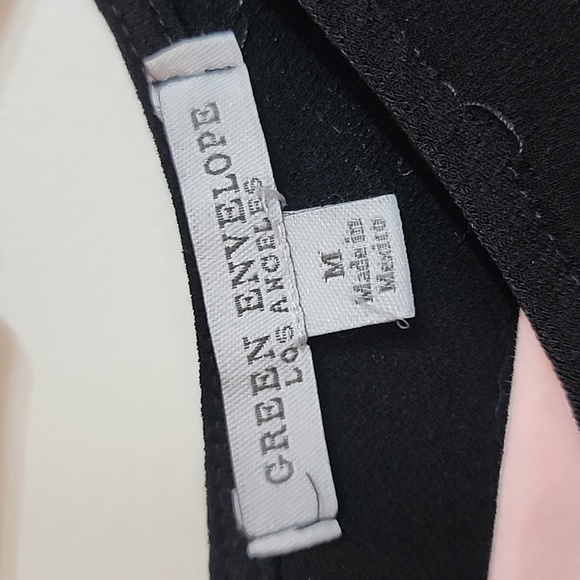 Green Envelope Tie Back Women's Blouse - Picture 2 of 5